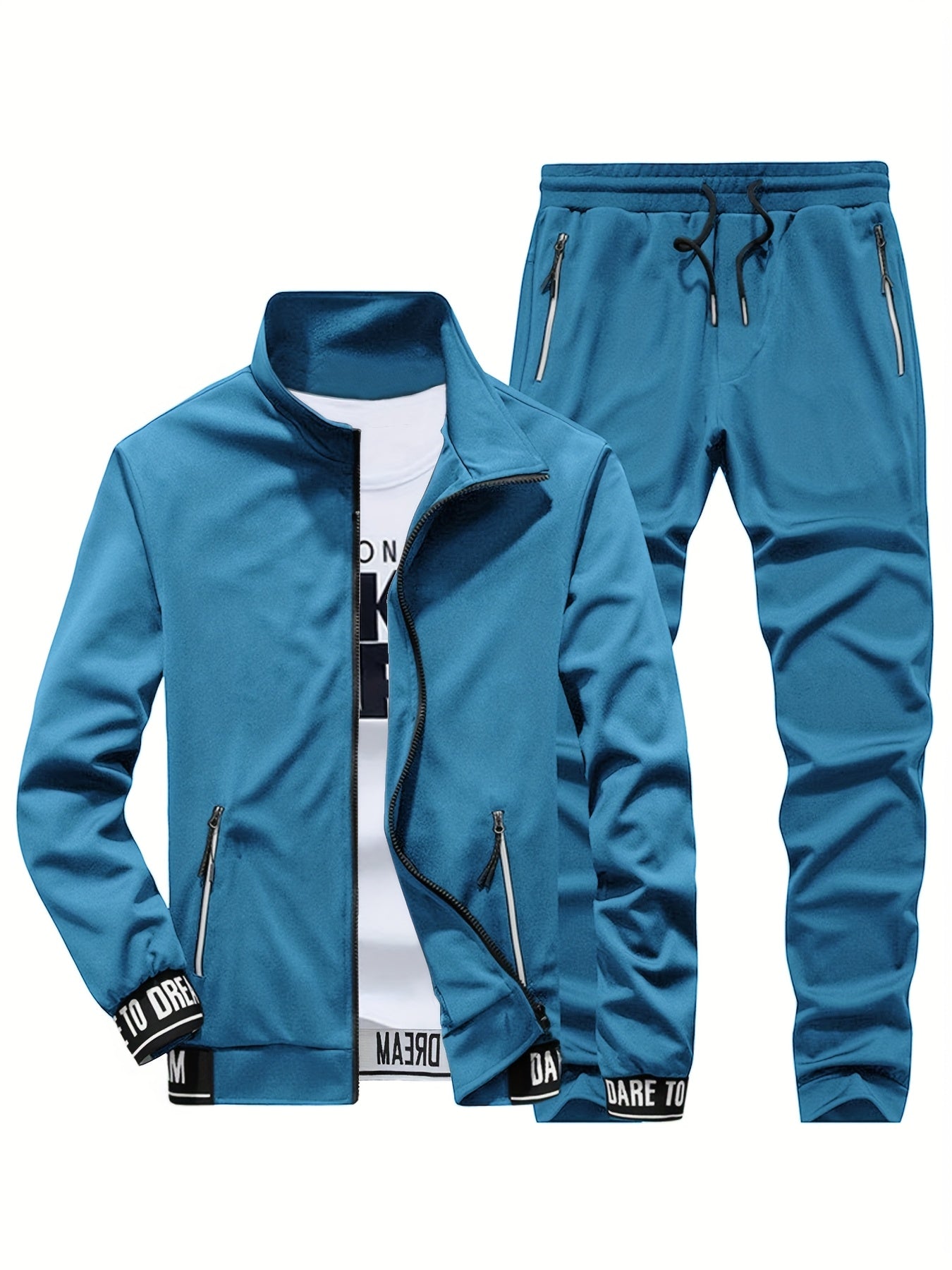 Spring and Autumn Outdoor Men's Sports Casual Suit with Jacket and Pants Two-Piece Set