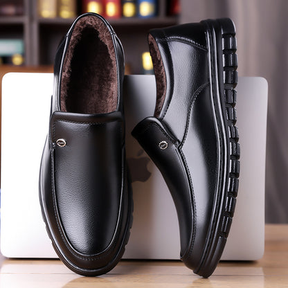 Men's Winter Casual Ankle Boots Slip-On Non-Slip Rubber Sole