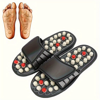 All-Season Polka Dot Massage Slippers with Acupoint Sole