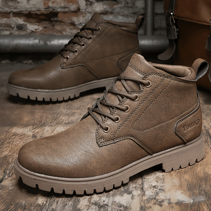 Men's Lightweight Casual Vintage Ankle Boots with Soft Sole