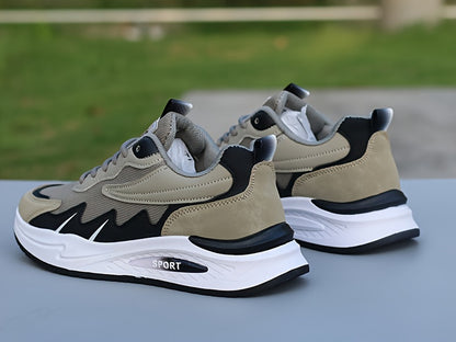 Men's breathable mesh sports shoes, lightweight flat heeled board shoes, Men's versatile casual shoes, soft soled comfortable and fashionable running travel shoes