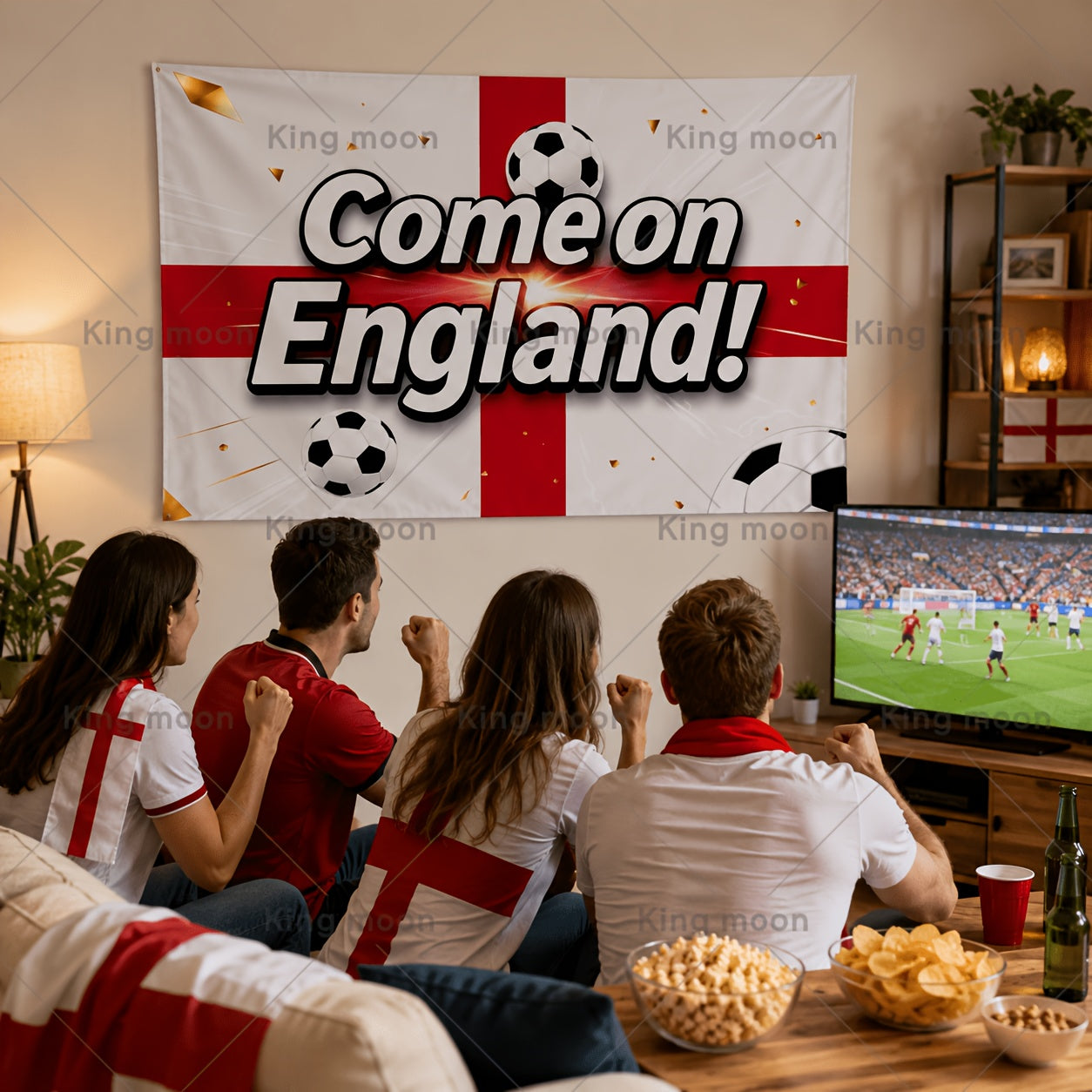 England Football Supporter Banner 150x90cm Polyester Flag