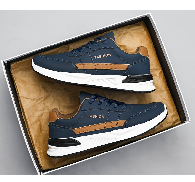 Men's Breathable Walking Shoes, Camping Shoes, Training Shoes, Casual Shoes, Large Size Classic Low-Top Skate Shoes, Daily Commute Lace-Up Student Casual Sneakers for All Seasons - ayq