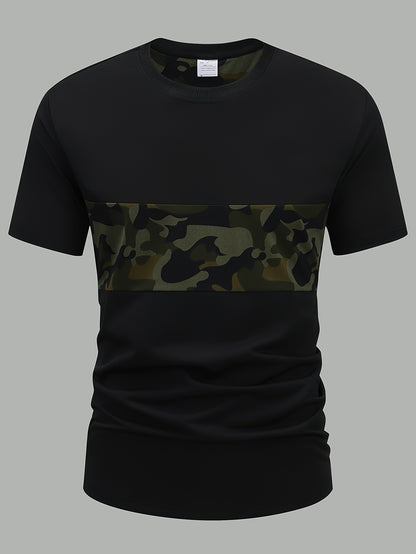 Men'S Camouflage Short Sleeve T-Shirt & Pants Set - Breathable, Quick-Dry Knit Fabric, Casual Style, Regular Fit, Ideal for Outdoor Activities, Hiking, and Fishing, Outdoor Clothing | Casual Style | Comfortable Fit