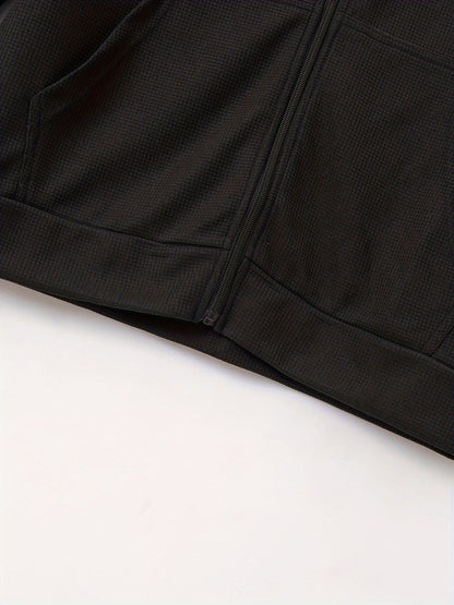 Men's Lightweight Jacket with Stand-Up Collar - Zippered Front Closure, Regular Fit Casual Coat for Everyday & Formal Wear - Spring/Fall Outerwear in White/Neutral Tones - Easy Care Zipper Jacket