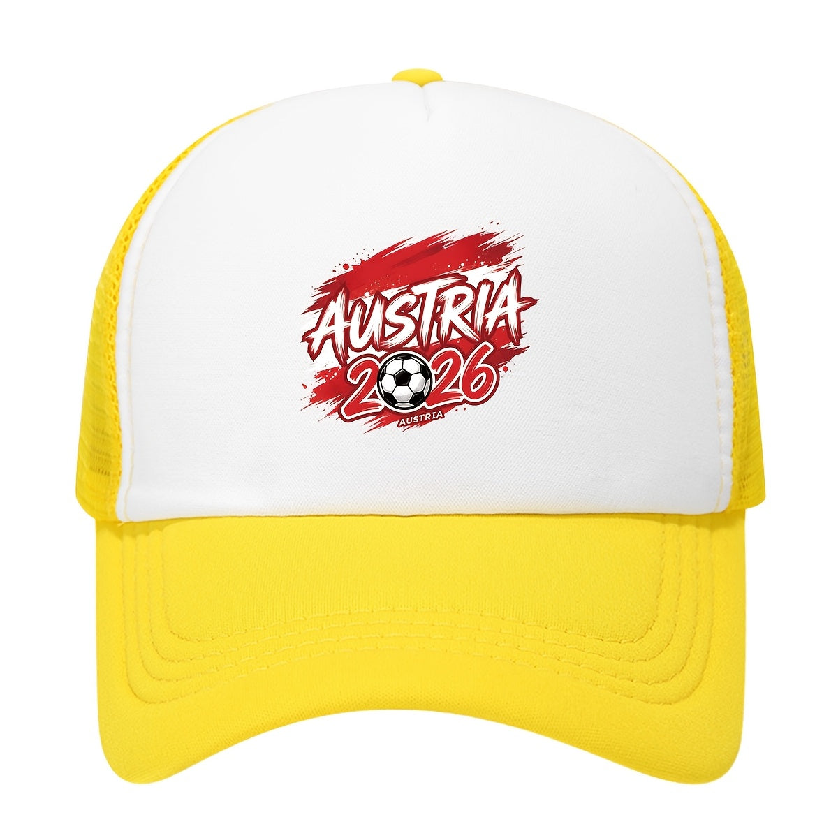 Austria 2026 Soccer Trucker Hat - Breathable Polyester Cap