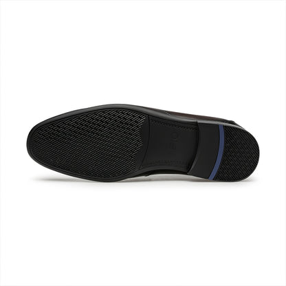 Men's Leather Embossed Loafers Casual Business Slip-On Shoes