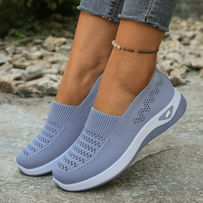 Women's Lightweight Breathable Slip-On Sneakers with Cushioned Sole