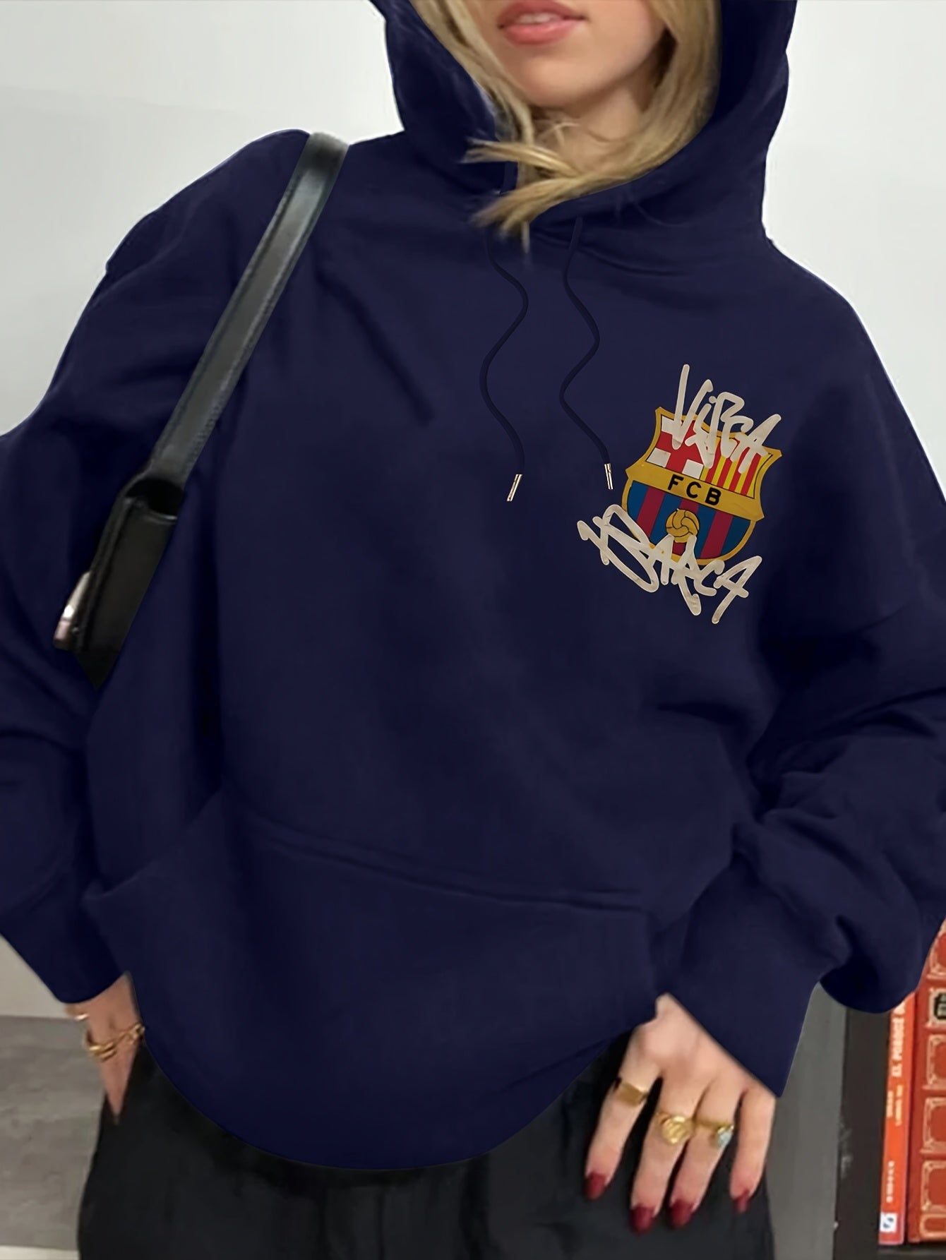 Women's Casual Graphic-Print Hooded Sweatshirt for Fall Winter
