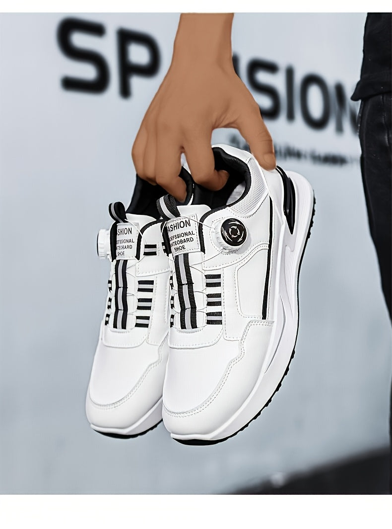 [sneakers] Men'S Large Size Running Shoes | Casual Sports Footwear, Cross-Training, Low-Top, Faux, Lace-Up, All-Season, Solid Color