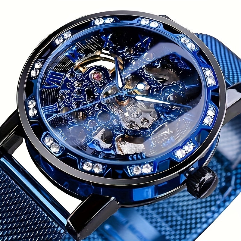A Genuine Mechanical Watch With A Hollow Design For Men, A Stylish And Cool Famous Watch, A Tech-savvy And Luxurious Hot Sale Men's Watch, A Casual And Versatile Branded Wristwatch.