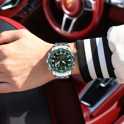 Men's Streetwear Digital Watch with Luminous Dual Display