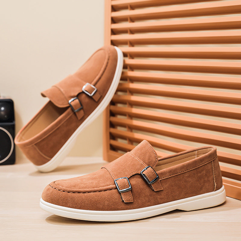 Men's Casual Slip-On Loafers with Microfiber Upper
