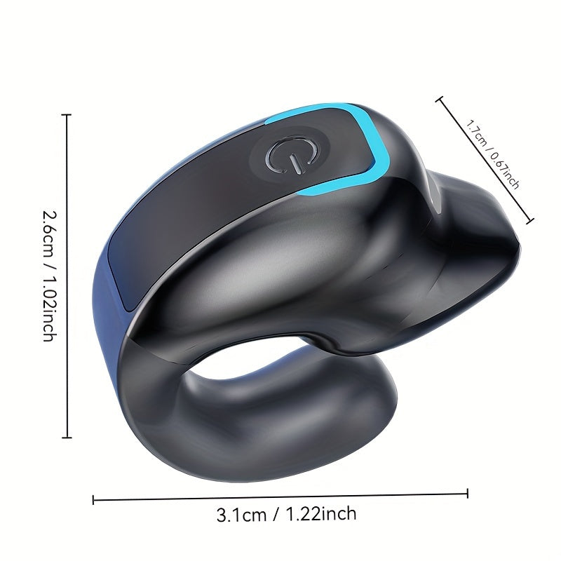 Clip-On Wireless Earbuds with Long Battery Life, Universal Phone Control, And Voice Noise Cancellation - Ideal for Exercise And Compatible with All Smartphones, Secure Fit Clip-On Design, Calls, Videos, And Music Playback, Wi