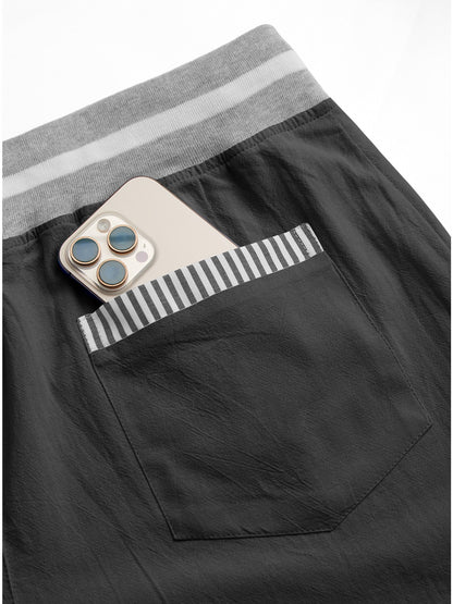 Men's Casual Linen Pants Lightweight Breathable Drawstring