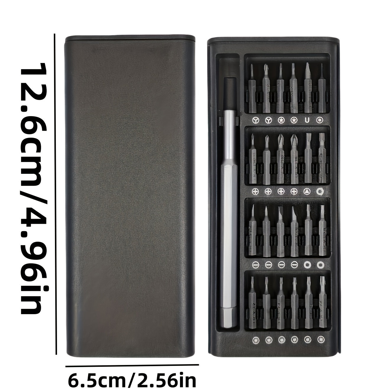 25-In-1 Precision Screwdriver Set for Mobile Phone And Tablet Repairs, Includes Drill Bits, Tweezers, And Pry Tools, Comes with a Portable Storage Case, Essential for Electronic Device Maintenance.