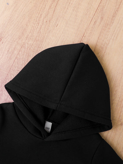 Series Stitch Girls' Two-Piece Autumn Winter New Hoodie Set - Available in Multiple Colors, Cartoon Print Embellishments, 3-10 Years Old, Outdoor Activity Fleece, for Outdoor, Thick