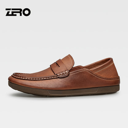 Men's Premium Washed Cowhide Loafers Soft Slip-On Casual Shoes