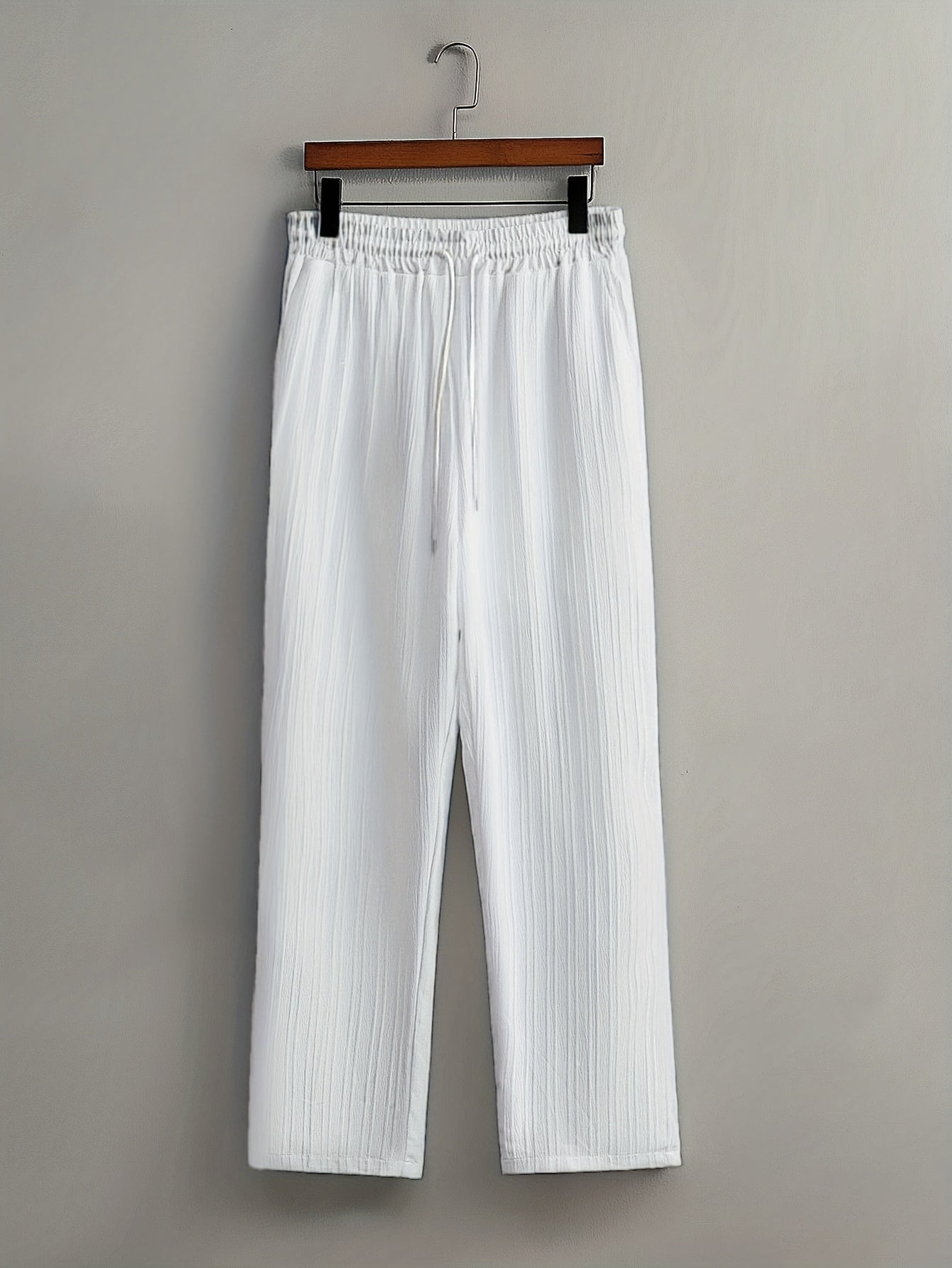 Casual 2pcs Set: Short Sleeve Stand Collar Shirt + Tie Straight Leg Pants, Suitable for Vacation Beach Outdoor Leisure Party