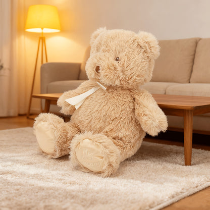 Cartoon Teddy Bear Plush Toy Cute Soft Stuffed Bear Dolls Funny Interactive Doll Cozy Home Sofa Decor Plush for Bedroom Desk Decoration Items Gift for Family and Friends