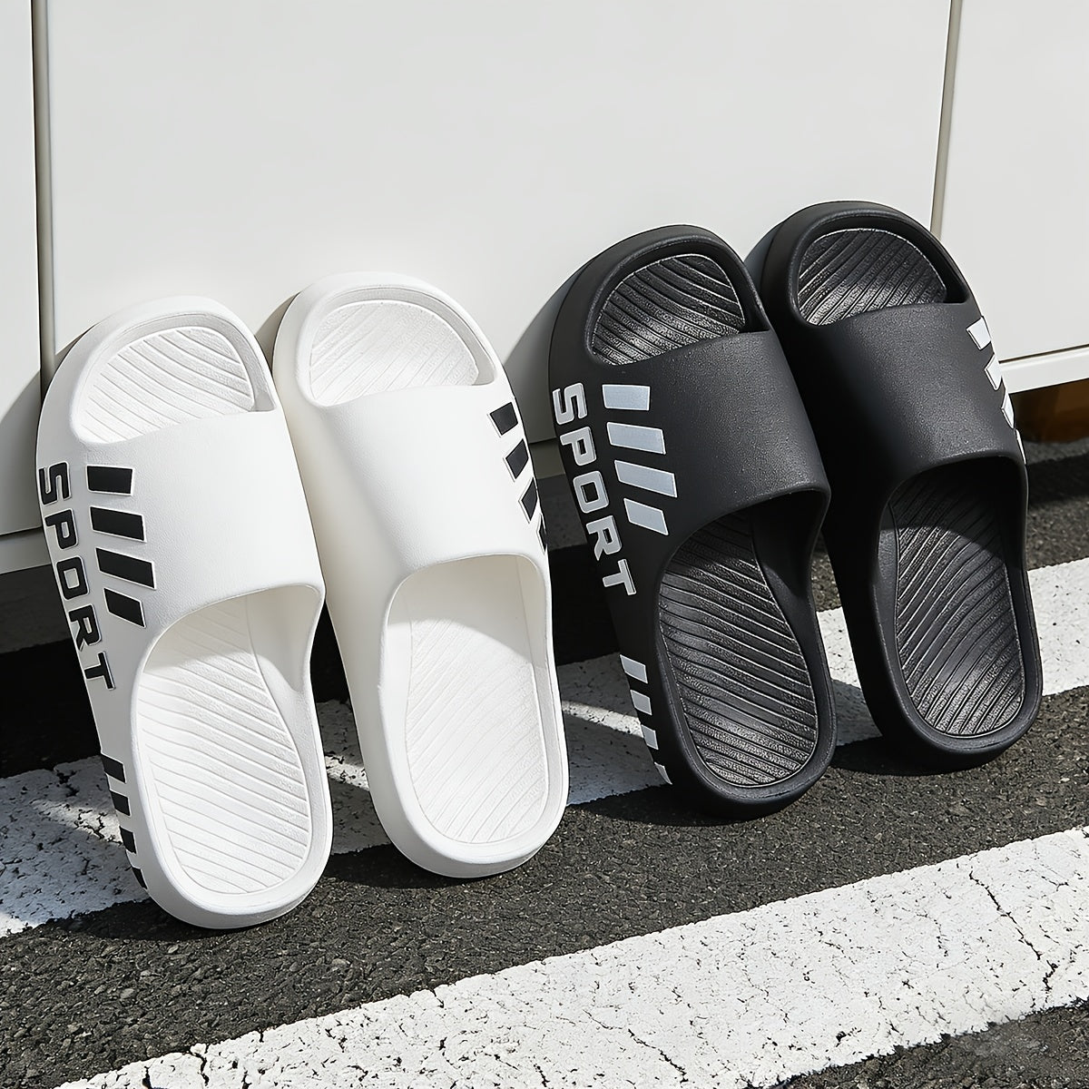 Men'S Casual Summer EVA Slippers | Non-Slip, Durable Sole, Comfortable Slide-On Design, Suitable for Outdoor, Indoor, and Bathroom Use, Unisex - ayq