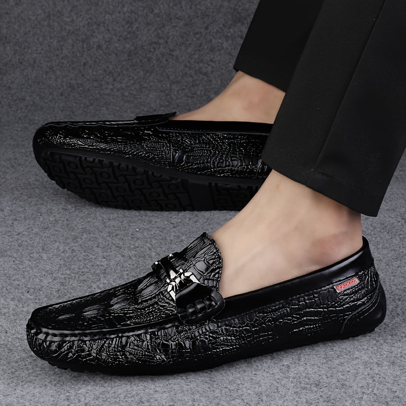 Men's Casual Penny Loafers Slip-On Leather Driving Shoes