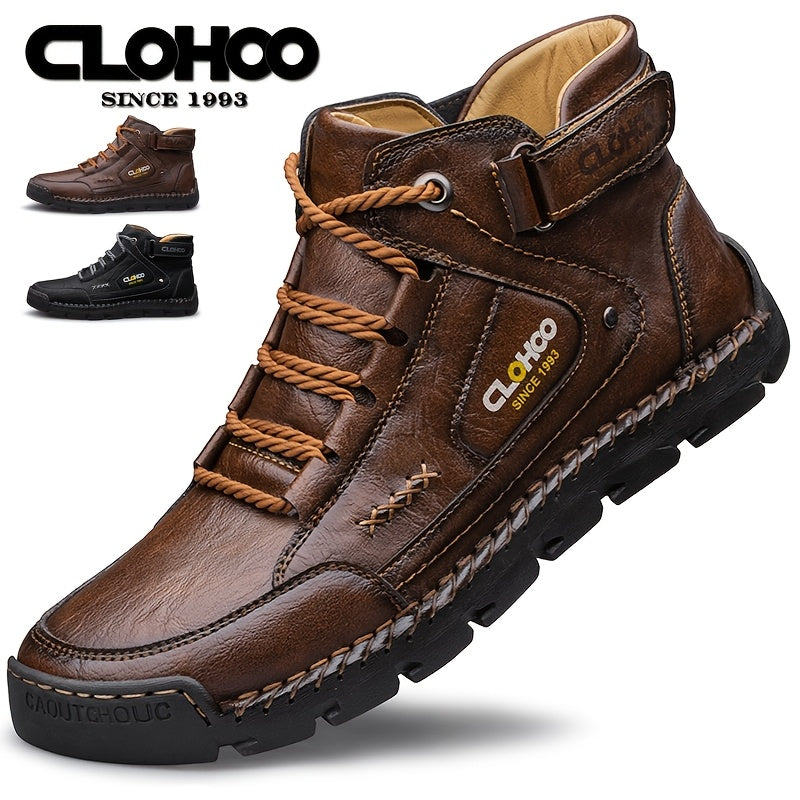 Men's Casual Lace-Up Chukka Boots with Rubber Sole
