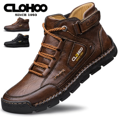 Men's Casual Lace-Up Chukka Boots with Rubber Sole