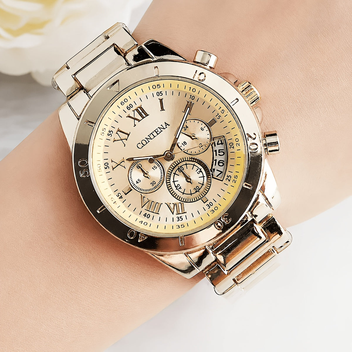 Luxury Women’s Quartz Watch Stainless Steel Elegant Bracelet