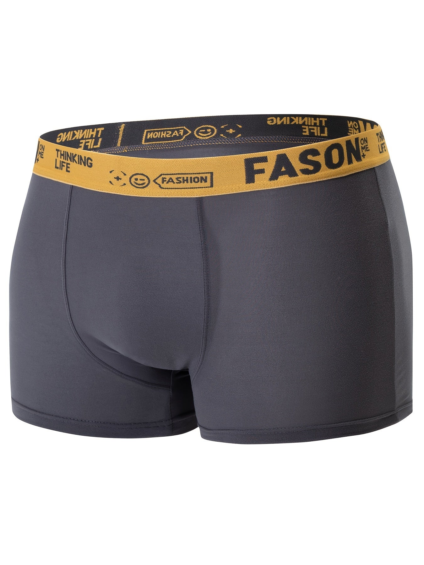 Men’s 4-Pack Solid Color Boxer Briefs with Stretch Fabric