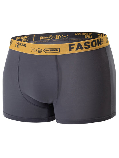 Men’s 4-Pack Solid Color Boxer Briefs with Stretch Fabric