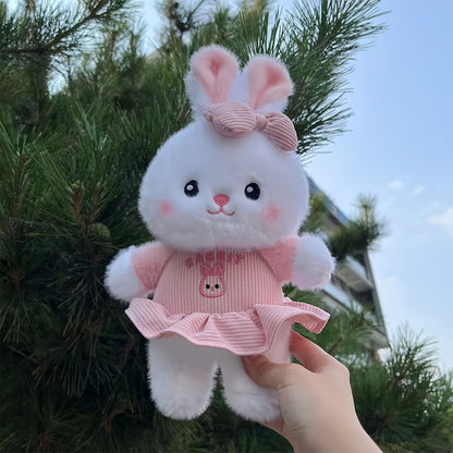 28cm/11.02in Rabbit Plush Colorful Rabbit Doll Cute Bunny Plush Rabbit Doll Toy Creative Cartoon Cute Rabbit Plush Doll Valentine's Day Birthday Gift Christmas Gift