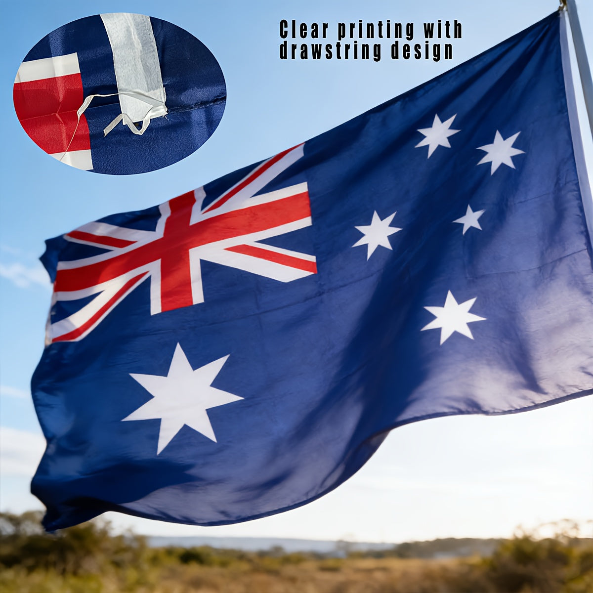 Australian Polyester Flag 3x5.7ft Patriotic Indoor Outdoor Decor