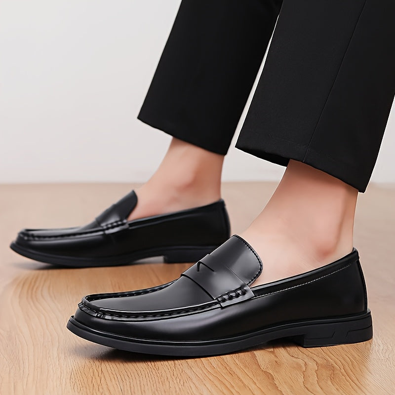 Men's Genuine Leather Loafers Slip-On Vintage Style Casual Shoes