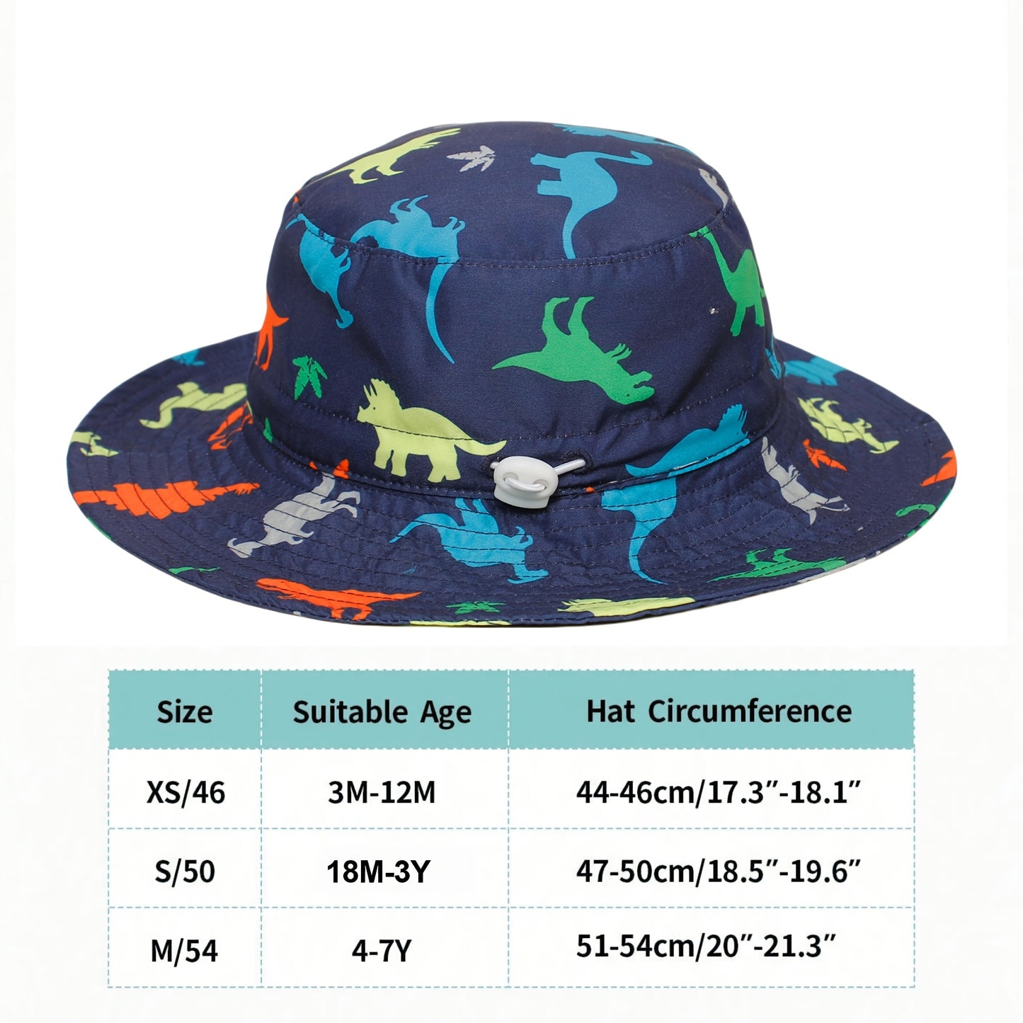 Kids' Adjustable Dinosaur Bucket Hat - Lightweight & Breathable