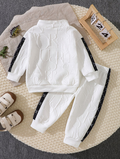 Boys' Dinosaur Sweatshirt & Pants Set, Fall/Winter Casual Wear