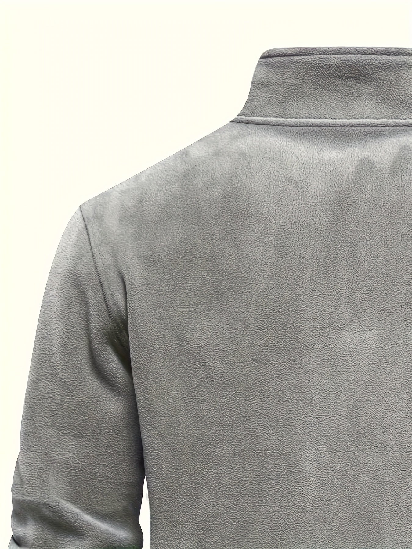 Men'S Heavyweight Full-Zip Hoodie - Thermal Winter Jacket with Zipper Closure, Stand Collar, Long Sleeve Cold Weather Coat for Skiing, Commuting - Thick Insulated Outerwear (Solid Color) - Easy-Care Zipper Front Closure, Wint