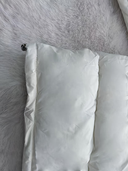 Women'S Stylish Winter Zip-Up Hooded Jacket - Casual Thickened Outerwear with Pockets, Long Sleeve, Non-Stretch Fabric, Solid Color, 100g/m², Perfect for Cold Weather, Winter Clothes