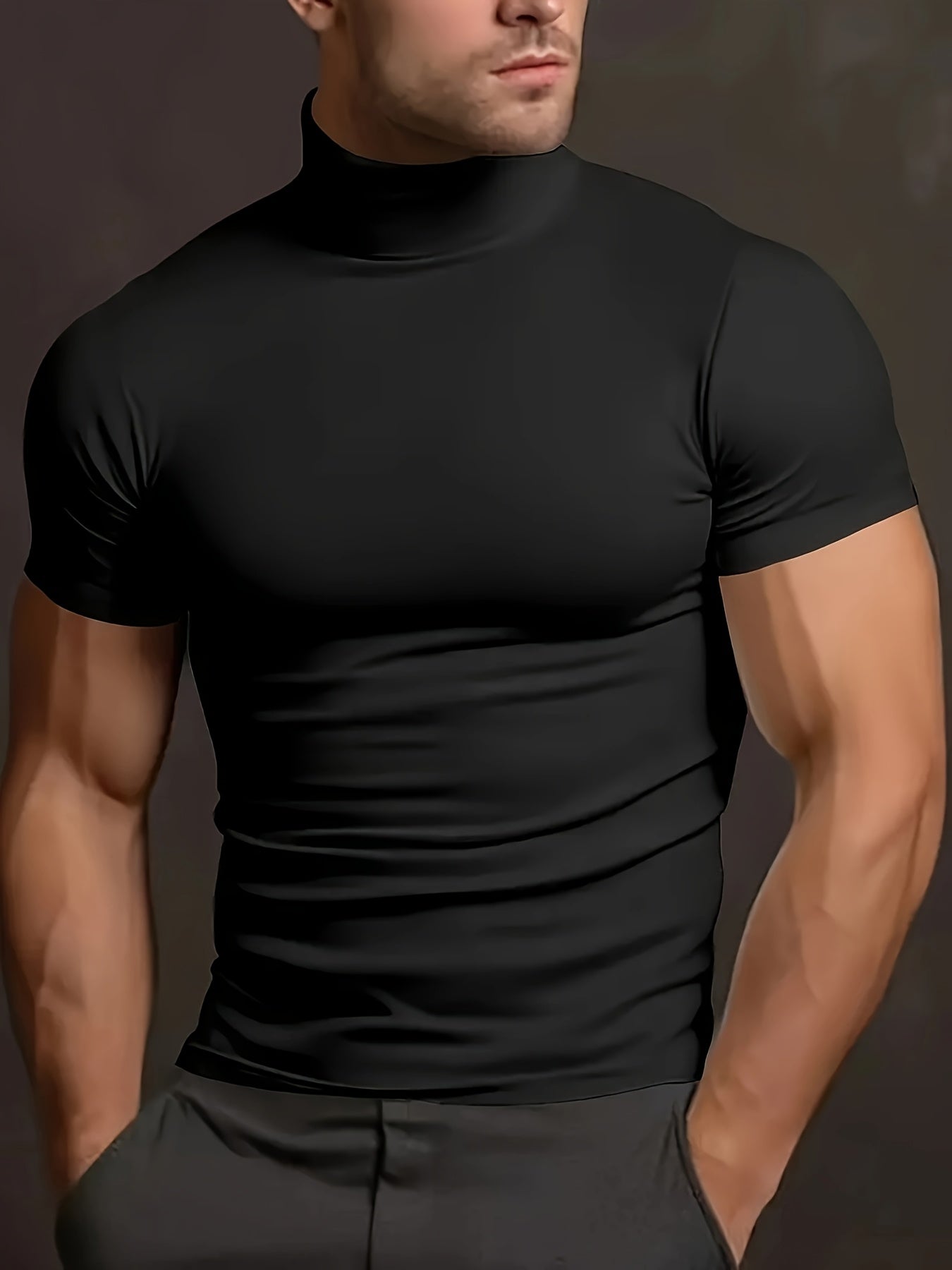 Men'S Short-Sleeve Polo Shirt Made of Breathable And Comfortable Knitted Fabric, Suitable for Cycling, Outdoor Sports, Gym, And Casual Wear for a Fitted Look - ayq