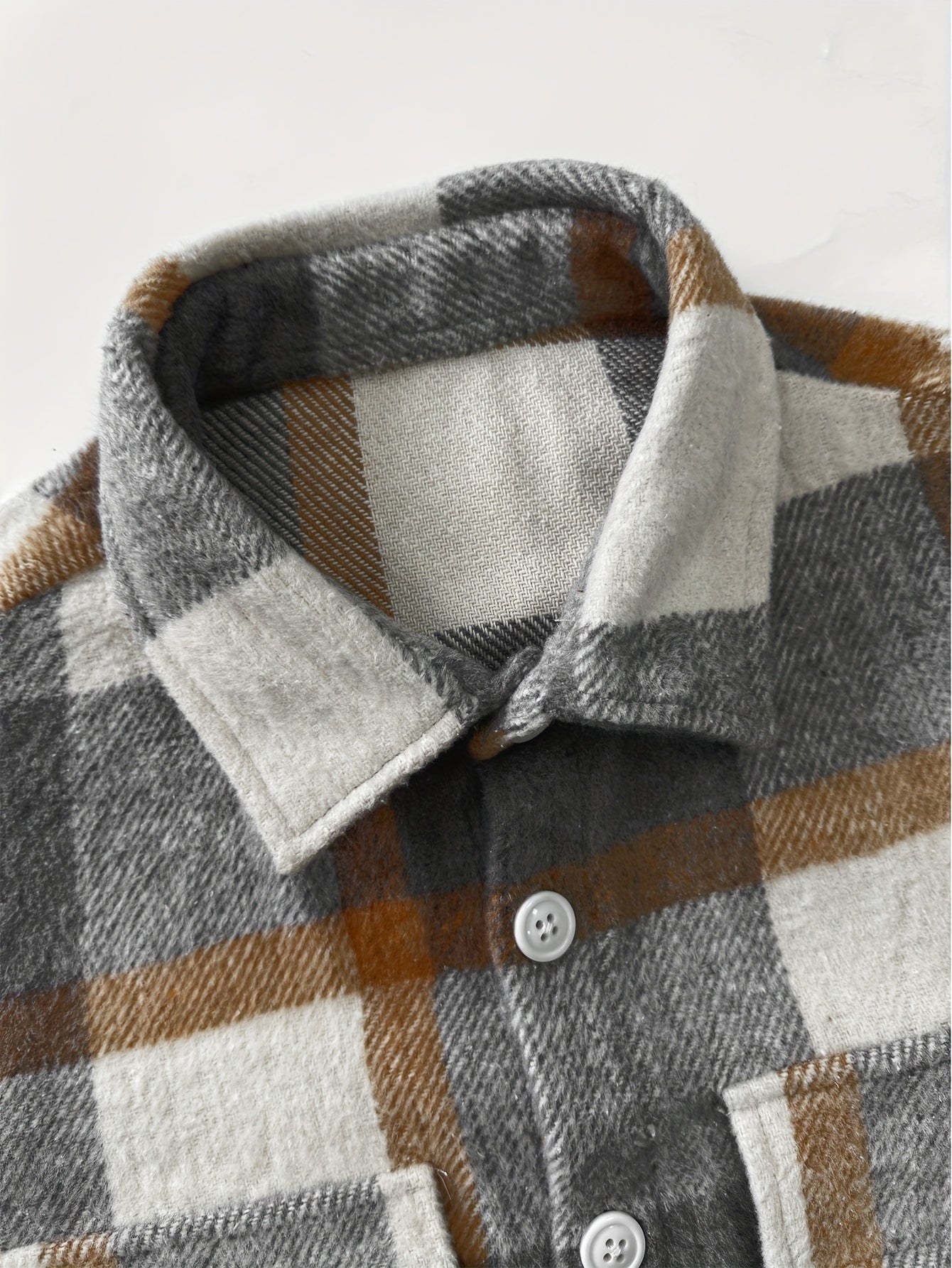 Men's Vintage Plaid Lapel Casual Jacket - Long Sleeve Outerwear