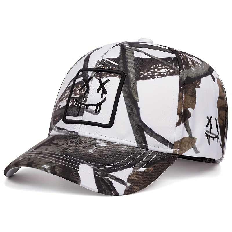 2025 New Men'S Outdoor Sports Baseball Cap - Adjustable Snapback, Polyester, Casual Style with Stylish Graphic Design, Baseball