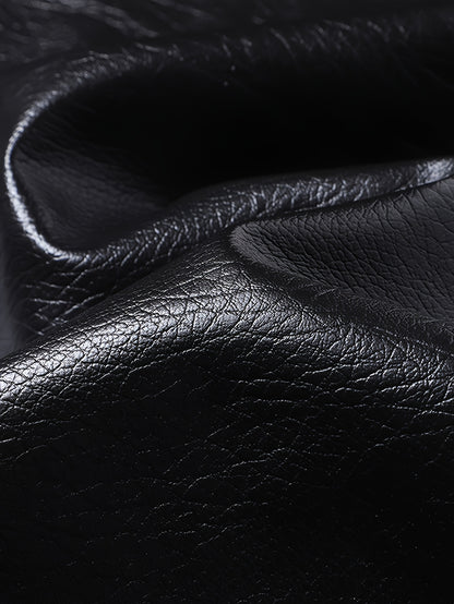 Men's Winter Jacket with Lining - Full-Zip Lapel Collar, Thickened Warm Coat for Cold Weather, Windproof & Flame-Resistant-like Beige (Hand Washable) - Ideal for Outdoor, Casual & Daily Wear (Black)