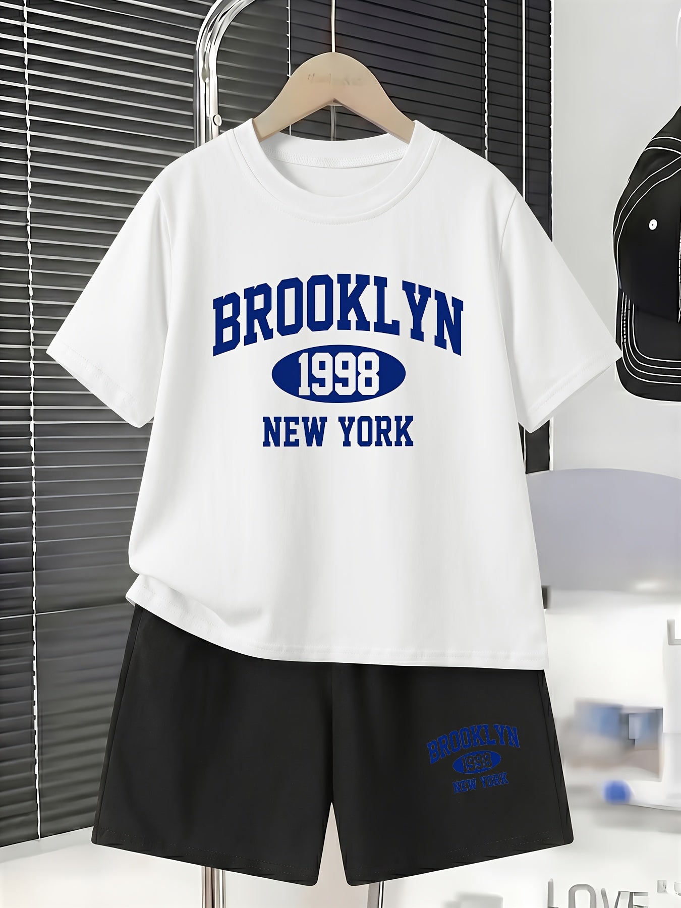 Boys' Cotton T-Shirt & Shorts Set Casual Spring Summer Outfit