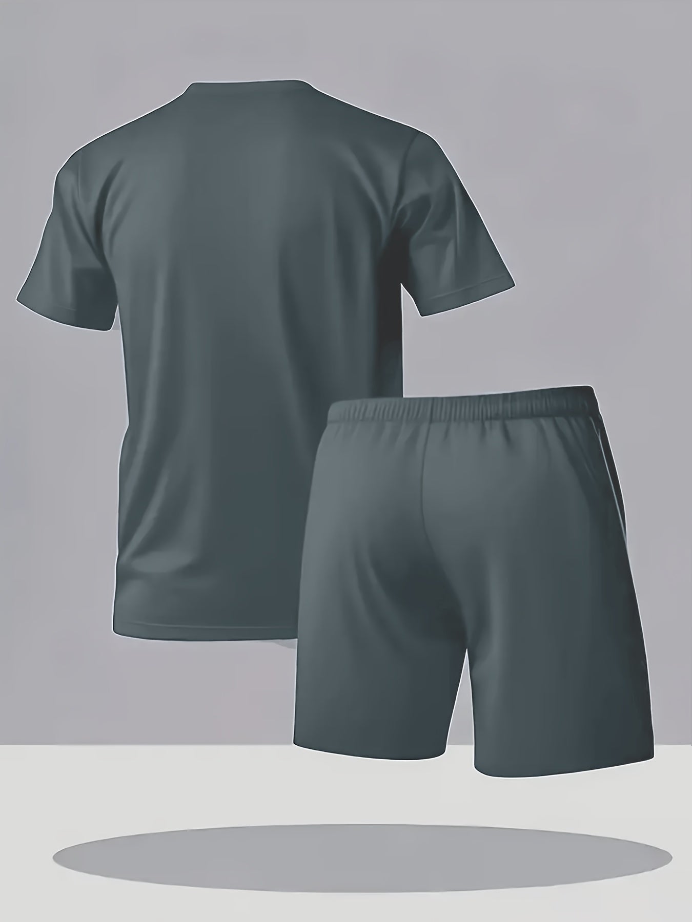 Men's Summer Casual Sportswear 2-Piece Polyester Set