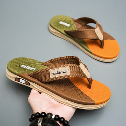 Men's Casual Fabric Flip Flops Non-Slip Rubber Sole Sandals