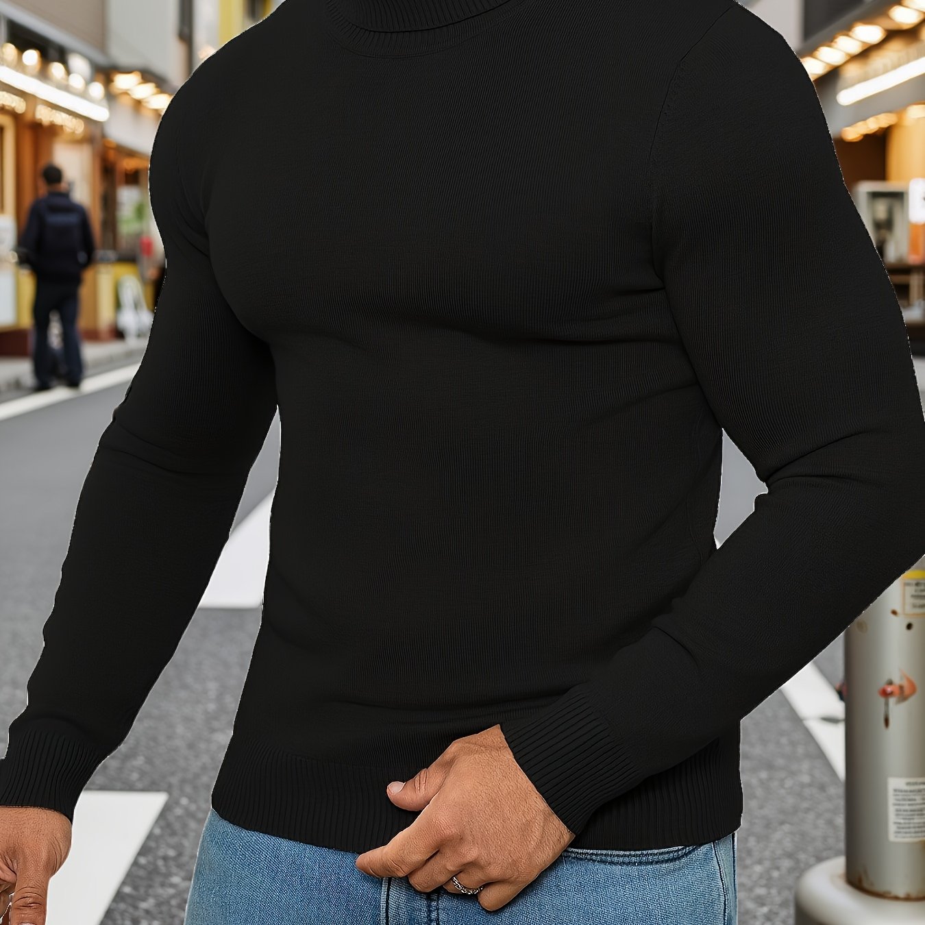 Men'S New Style Available in Multiple Colors, Classic Turtleneck Sweater