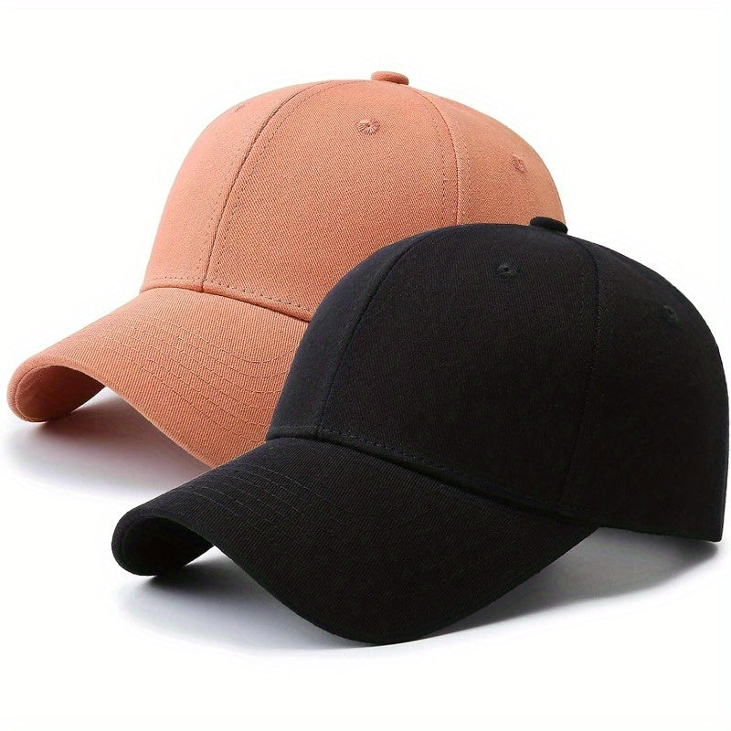2 Pack Lightweight Baseball Caps for Men & Women - 100% Polyester Golf Dad Hats with 6-Panel Design, Breathable Unisex Casual Hats for Father’s Day, Golf, Sports & Outdoor Activities (Grey & Black), Father's Day Gift, Versa
