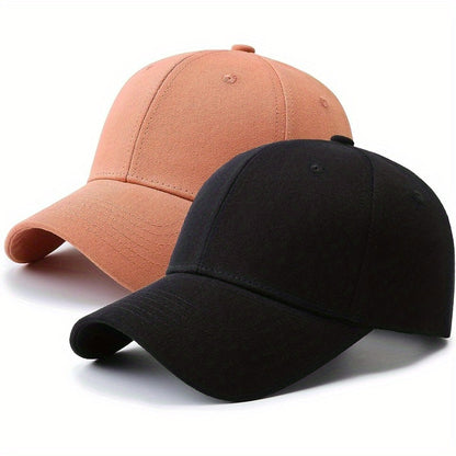 2 Pack Lightweight Baseball Caps for Men & Women - 100% Polyester Golf Dad Hats with 6-Panel Design, Breathable Unisex Casual Hats for Father’s Day, Golf, Sports & Outdoor Activities (Grey & Black), Father's Day Gift, Versa