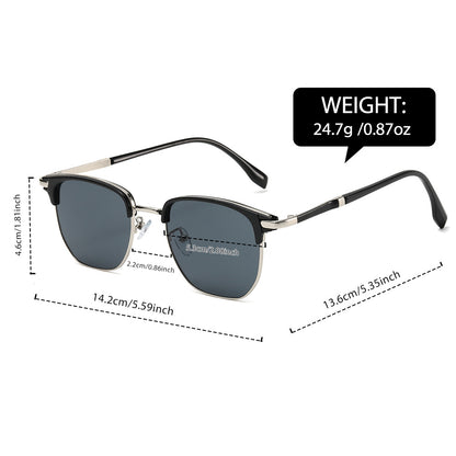 Vintage Square-Round Men's Sunglasses with UV400 Protection