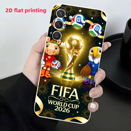FIFA World Cup 2026 TPU Phone Case with Trophy & Mascot Design